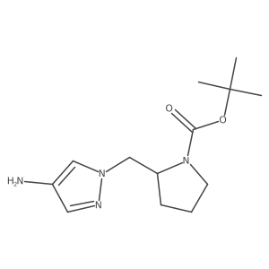 Tert-butyl 2-[(4-aminopyrazol-1-yl)methyl]pyrrolidine-1-carboxylate Structure