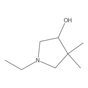 1-Ethyl-4,4-dimethylpyrrolidin-3-ol结构式