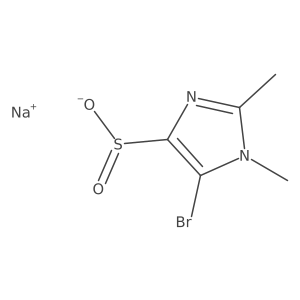 Sodium 5-bromo-1,2-dimethyl-1H-imidazole-4-sulfinate结构式