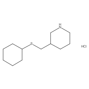 3-[(Cyclohexylsulfanyl)methyl]piperidine hydrochloride结构式