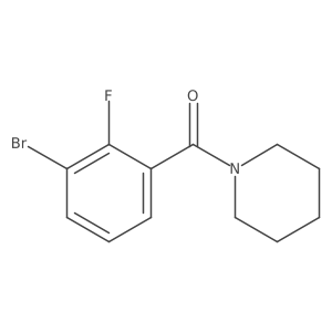(3-Bromo-2-fluoro-phenyl)-piperidin-1-yl-methanone结构式