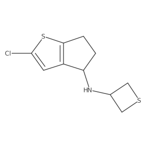 2-Chloro-N-(thietan-3-yl)-5,6-dihydro-4H-cyclopenta[b]thiophen-4-amine结构式
