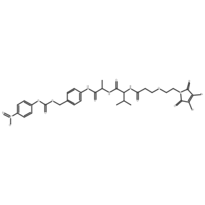 Mal-PEG1-Val-Ala-PAB-PNP结构式
