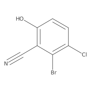 2-Bromo-3-chloro-6-hydroxybenzonitrile Structure