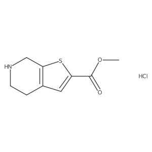 Methyl 4,5,6,7-tetrahydrothieno[2,3-c]pyridine-2-carboxylate hydrochloride Structure