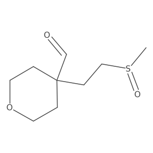 4-(2-Methanesulfinylethyl)oxane-4-carbaldehyde结构式