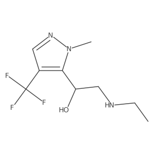 2-(ethylamino)-1-[1-methyl-4-(trifluoromethyl)-1H-pyrazol-5-yl]ethan-1-ol Structure
