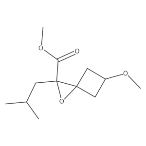 Methyl 5-methoxy-2-(2-methylpropyl)-1-oxaspiro[2.3]hexane-2-carboxylate结构式