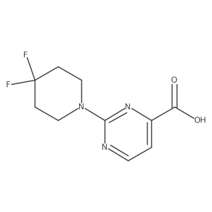2-(4,4-Difluoropiperidin-1-yl)pyrimidine-4-carboxylic acid结构式