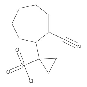 1-(2-Cyanocycloheptyl)cyclopropane-1-sulfonyl chloride Structure