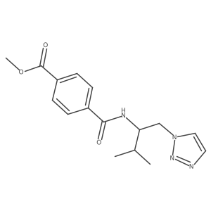 methyl 4-((3-methyl-1-(1H-1,2,3-triazol-1-yl)butan-2-yl)carbamoyl)benzoate结构式