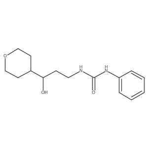 1-(3-hydroxy-3-(tetrahydro-2H-pyran-4-yl)propyl)-3-phenylurea结构式