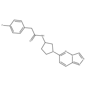 N-(1-([1,2,4]triazolo[4,3-b]pyridazin-6-yl)pyrrolidin-3-yl)-2-(4-fluorophenyl)acetamide结构式