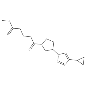 methyl 5-(3-(4-cyclopropyl-1H-1,2,3-triazol-1-yl)pyrrolidin-1-yl)-5-oxopentanoate Structure