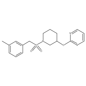 2-((1-((3-Methylbenzyl)sulfonyl)piperidin-3-yl)oxy)pyrimidine结构式