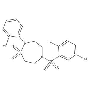 4-((5-Chloro-2-methylphenyl)sulfonyl)-7-(2-chlorophenyl)-1,4-thiazepane 1,1-dioxide Structure
