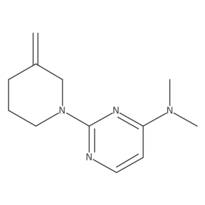 N,N-dimethyl-2-(3-methylenepiperidin-1-yl)pyrimidin-4-amine结构式
