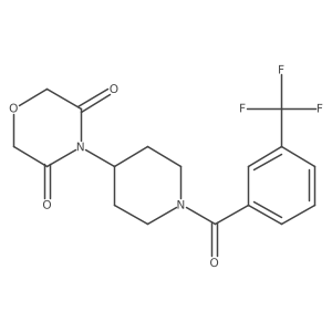 4-(1-(3-(Trifluoromethyl)benzoyl)piperidin-4-yl)morpholine-3,5-dione Structure