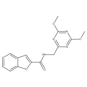 N-((4,6-dimethoxy-1,3,5-triazin-2-yl)methyl)benzofuran-2-carboxamide结构式
