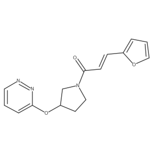 (E)-3-(furan-2-yl)-1-(3-(pyridazin-3-yloxy)pyrrolidin-1-yl)prop-2-en-1-one Structure