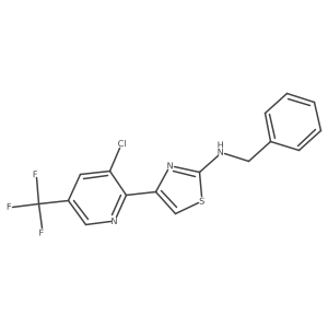 N-benzyl-4-[3-chloro-5-(trifluoromethyl)pyridin-2-yl]-1,3-thiazol-2-amine结构式
