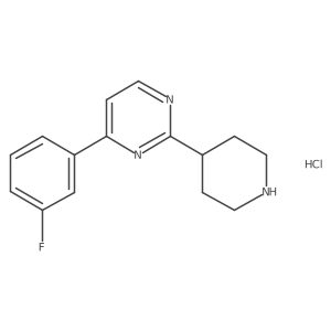4-(3-Fluorophenyl)-2-(piperidin-4-yl)pyrimidine hydrochloride结构式