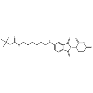 Tert-butyl (6-((2-(2,6-dioxopiperidin-3-yl)-1,3-dioxoisoindolin-5-yl)amino)hexyl)carbamate Structure
