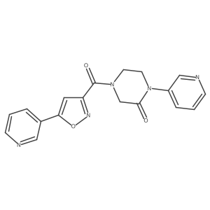 1-(Pyridin-3-yl)-4-[5-(pyridin-3-yl)-1,2-oxazole-3-carbonyl]piperazin-2-one结构式