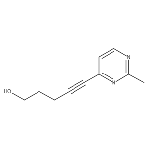 5-(2-Methylpyrimidin-4-yl)pent-4-yn-1-ol结构式