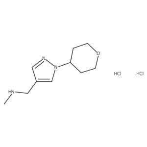 methyl({[1-(oxan-4-yl)-1H-pyrazol-4-yl]methyl})amine dihydrochloride Structure