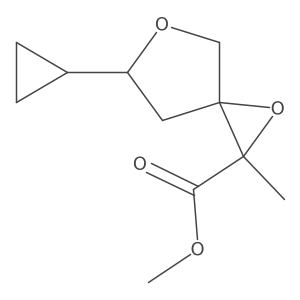 Methyl 6-cyclopropyl-2-methyl-1,5-dioxaspiro[2.4]heptane-2-carboxylate Structure