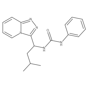 1-[3-Methyl-1-([1,2,4]triazolo[4,3-a]pyridin-3-yl)butyl]-3-phenylurea Structure