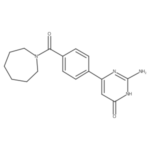 2-Amino-6-(4-(azepane-1-carbonyl)phenyl)pyrimidin-4(3H)-one Structure