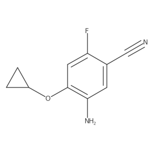 5-Amino-4-cyclopropoxy-2-fluorobenzonitrile结构式