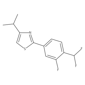 2-[4-(Difluoromethyl)-3-fluorophenyl]-4-(propan-2-yl)-1,3-thiazole Structure