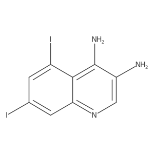 5,7-Diiodoquinoline-3,4-diamine结构式