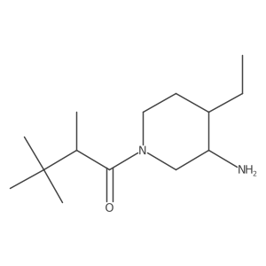 1-(3-Amino-4-ethylpiperidin-1-yl)-2,3,3-trimethylbutan-1-one Structure