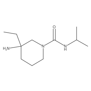 3-amino-3-ethyl-N-(propan-2-yl)piperidine-1-carboxamide结构式