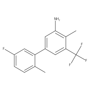 5-(5-Fluoro-2-methylphenyl)-2-methyl-3-(trifluoromethyl)aniline Structure