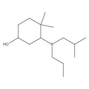 4,4-Dimethyl-3-[(2-methylpropyl)(propyl)amino]cyclohexan-1-ol结构式