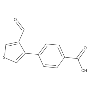4-(4-Formylthiophen-3-yl)benzoic acid结构式