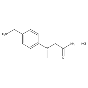 2-((4-(Aminomethyl)phenyl)(methyl)amino)acetamide hydrochloride Structure