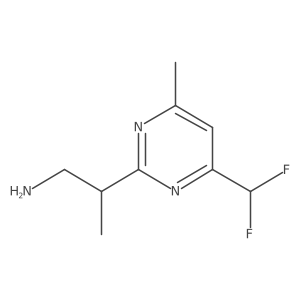 2-[4-(Difluoromethyl)-6-methylpyrimidin-2-yl]propan-1-amine结构式