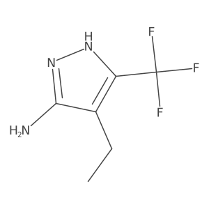 CCc1c(N)n[nH]c1C(F)(F)F结构式