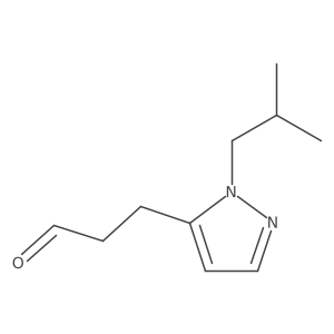 3-[1-(2-methylpropyl)-1H-pyrazol-5-yl]propanal Structure