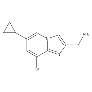 8-Bromo-6-cyclopropylimidazo[1,2-a]pyridine-2-methanamine Structure