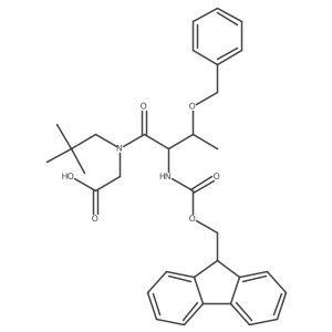 2-[(2R,3S)-3-(benzyloxy)-N-(2,2-dimethylpropyl)-2-({[(9H-fluoren-9-yl)methoxy]carbonyl}amino)butanamido]acetic acid Structure