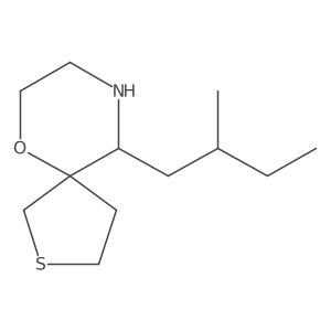 10-(2-Methylbutyl)-6-oxa-2-thia-9-azaspiro[4.5]decane结构式