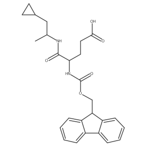 4-[(1-cyclopropylpropan-2-yl)carbamoyl]-4-({[(9H-fluoren-9-yl)methoxy]carbonyl}amino)butanoic acid结构式