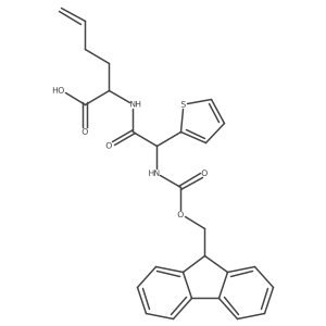 2-[2-({[(9H-fluoren-9-yl)methoxy]carbonyl}amino)-2-(thiophen-2-yl)acetamido]hex-5-enoic acid Structure